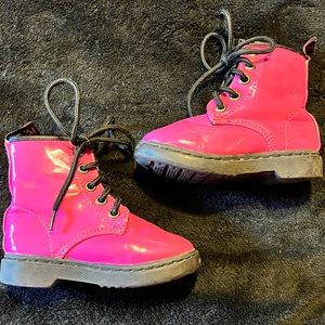 Kid's I Love Yo Boots-faux patent Leather